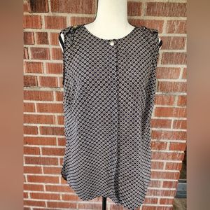 Michael Kors Navy Blue Sleeveless Blouse Size 8